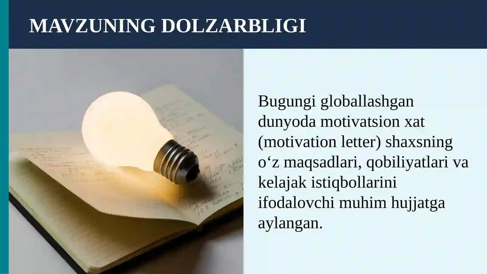 O‘quvchilarning reflektiv fikrlashini rivojlantirish orqali sifatli motivatsion xat yozish kompetensiyalarini shakllantirish 2