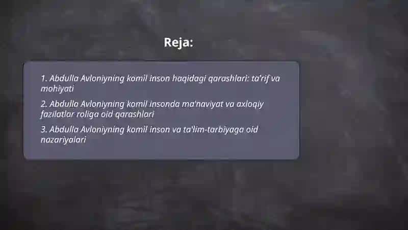 Abdulla Avloniyning komil inson haqidagi qarashlari 2