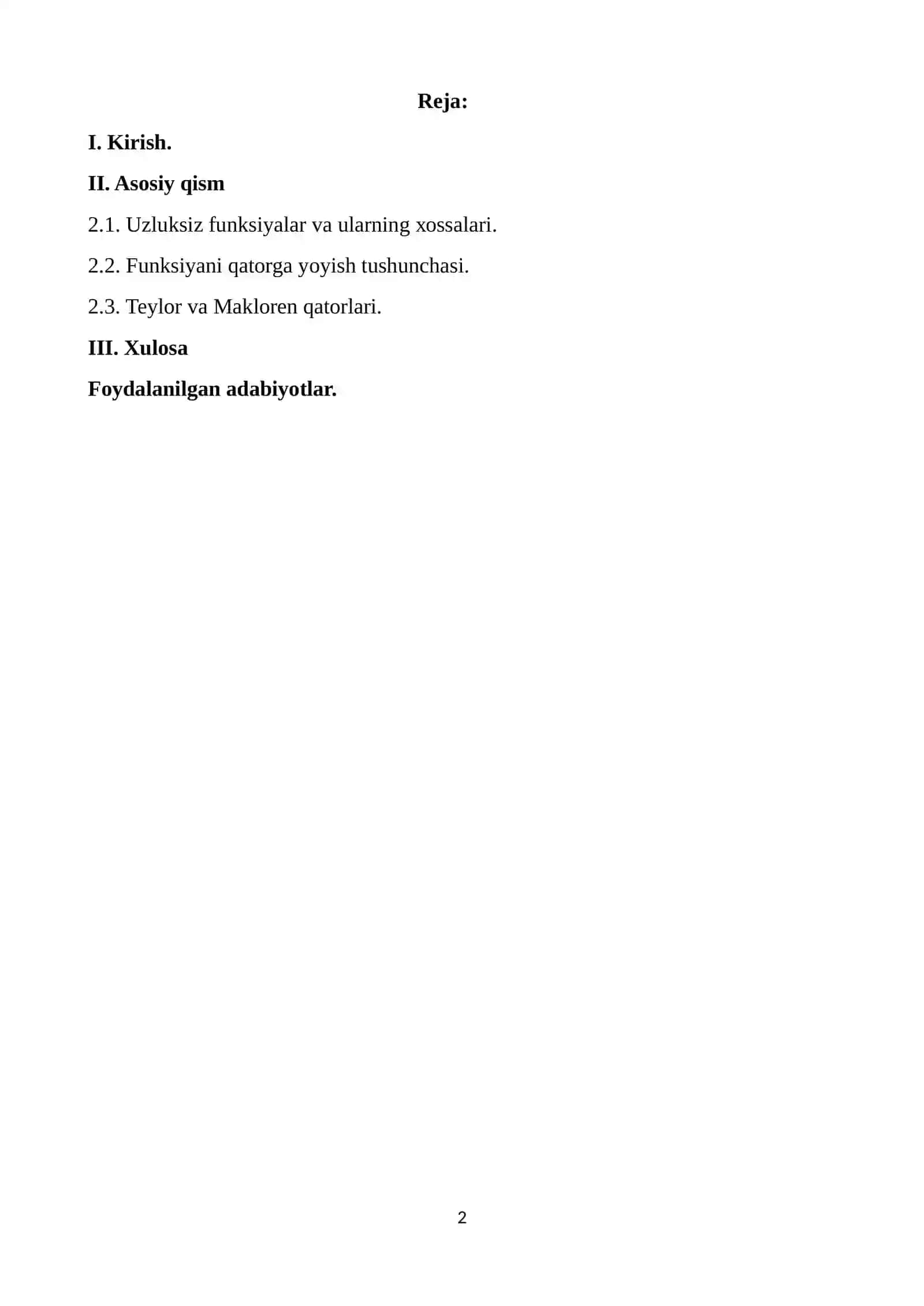 Uzluksiz funksiyani ko'phadlar qatoriga yoyish 2