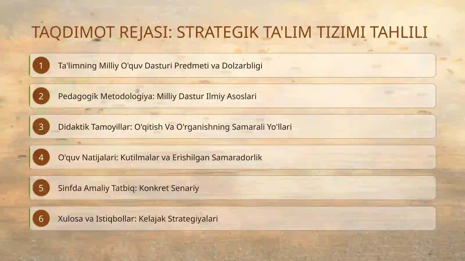 Ta’limning milliy o’quv dasturi fanining predmeti, uni o‘rganishning nazariy-metodologik asoslari, manbalari 2