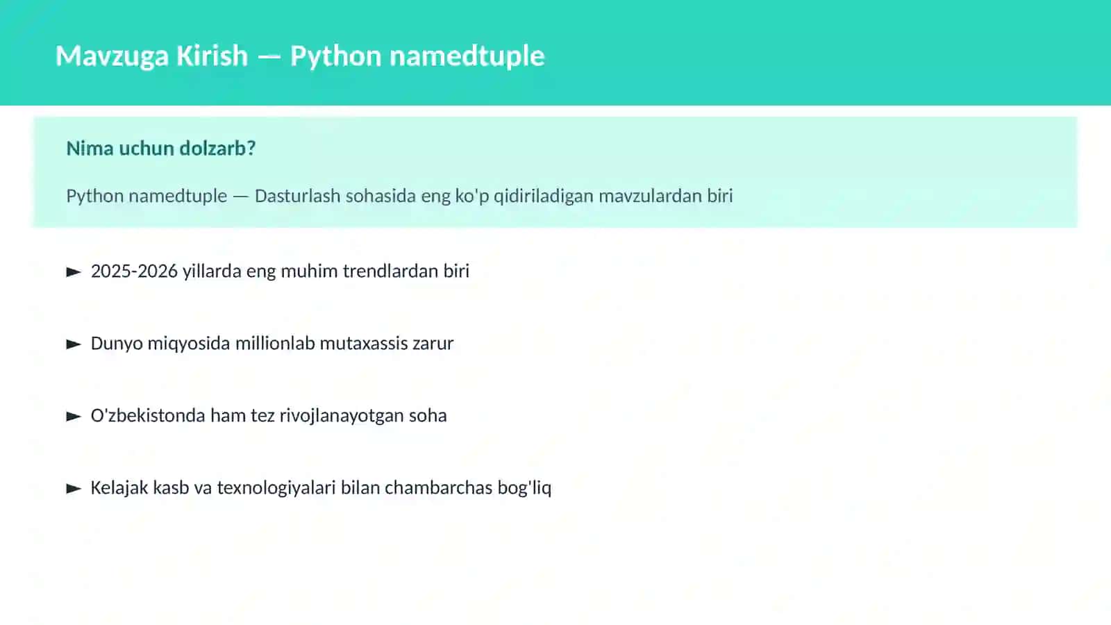 Python namedtuple 2