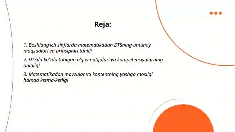 Boshlangʻich sinflarda matematikadan DTS tahlili 2