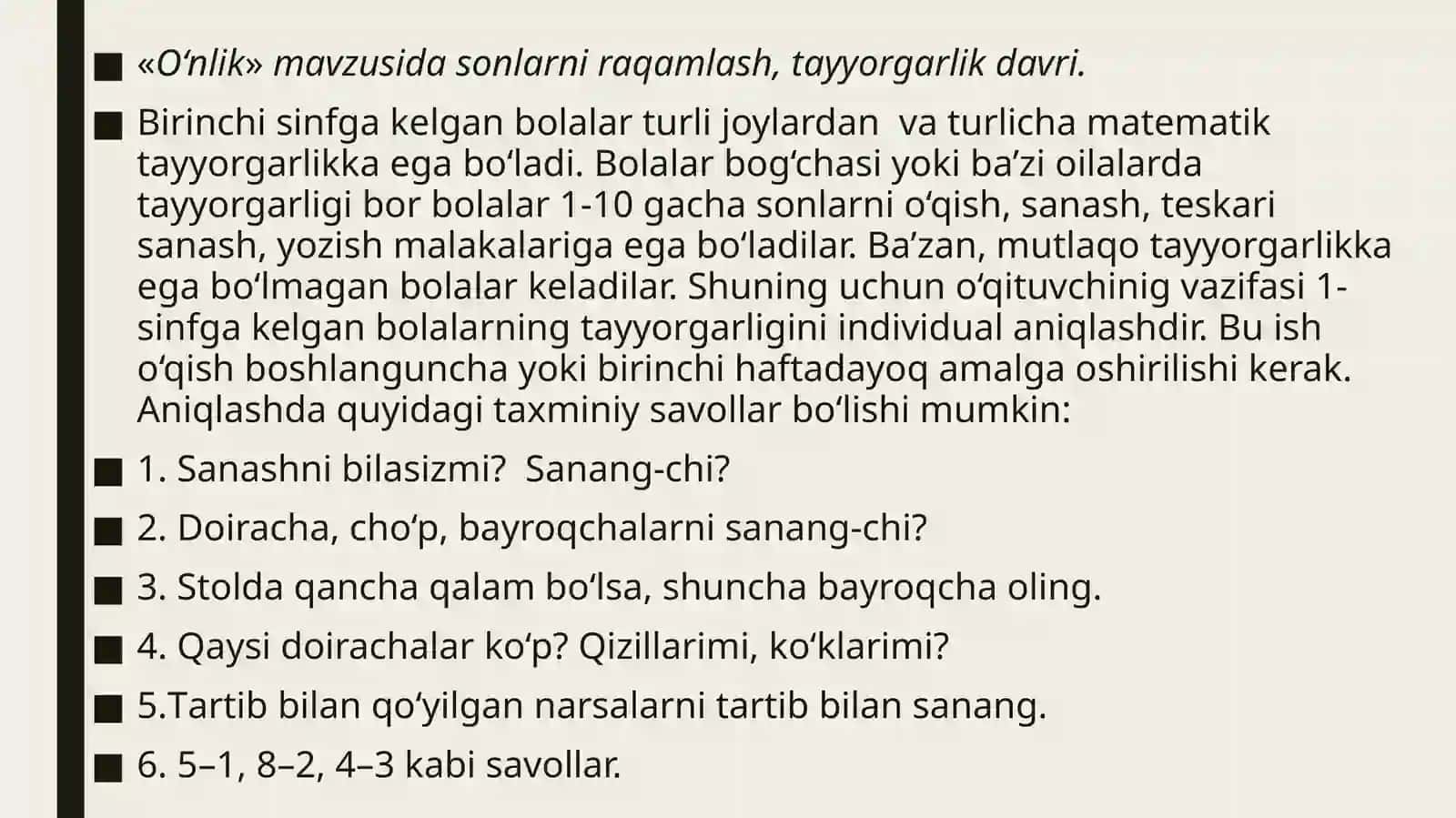Yuzlik,o’nlik va birliklardan sonlarni hosil qilish 2