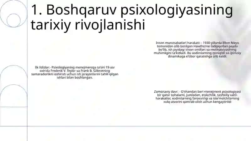 Boshqaruv Psixologiyasi Fanining Rivoji 2