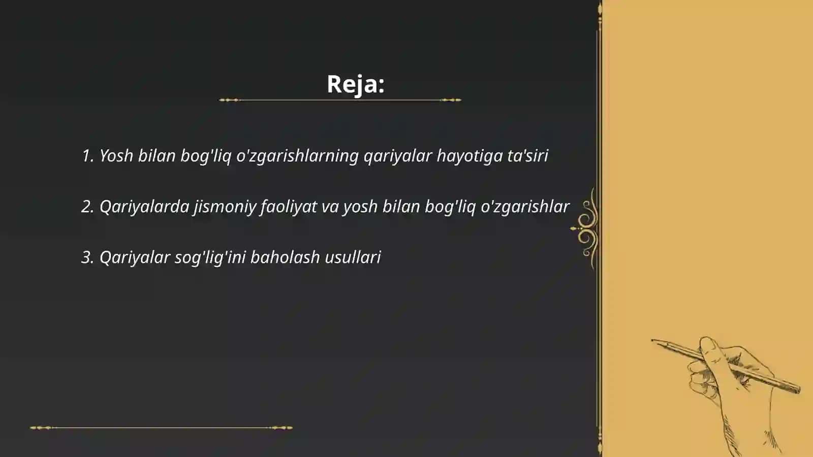 Qariyalarda hayotiy ko'rsatkichlarni aniqlash 2