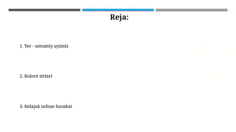 Yersayyorasiumumiyoʻyimiz.Koinotsirlari 2