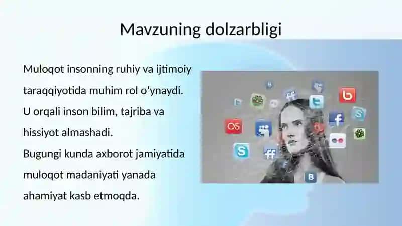 Muloqotning ahamiyati 2