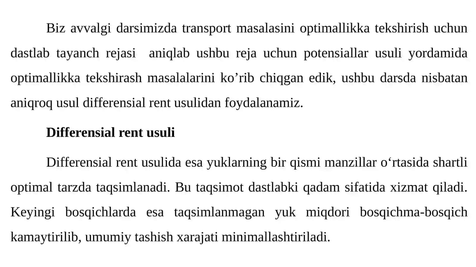 Differensial rent rusuli 2