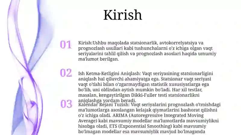 Ish Ketma-Ketligini Aniqlash 2