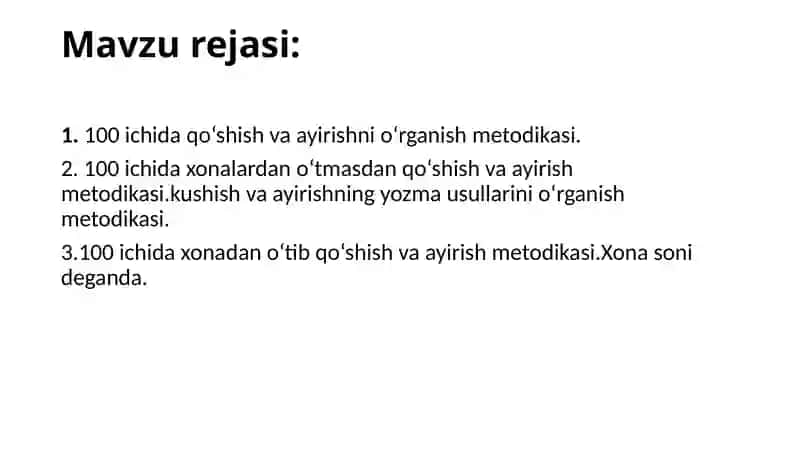 100 ichida raqamlashni o‘rganish metodikasi 2
