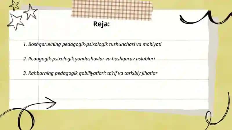 Boshqaruvning pedagokik- pisixalogik xususiyatlari.Pedagokik qobilyatlar 2