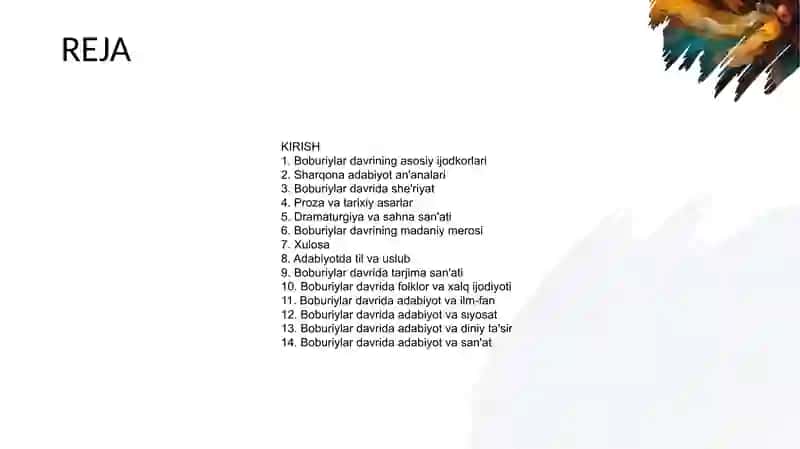 Boburiylar davri adabiyotning sharqona anʼanalari 2