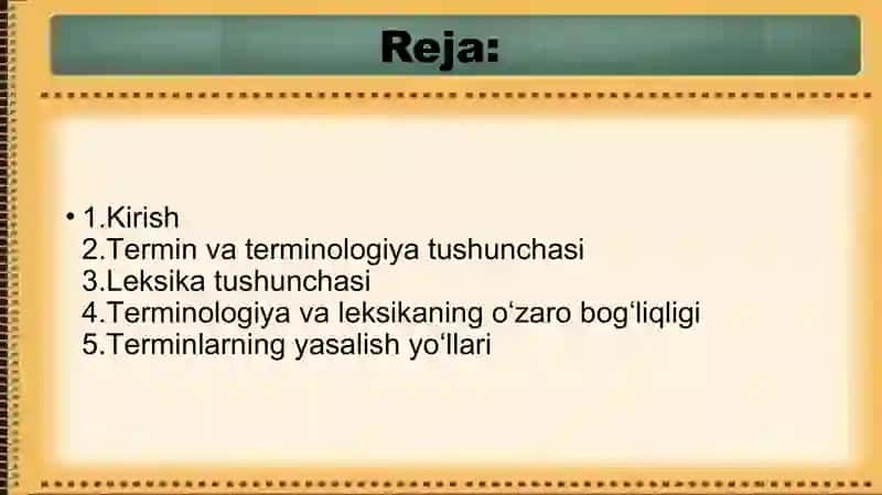 Terminologiya va leksika 2