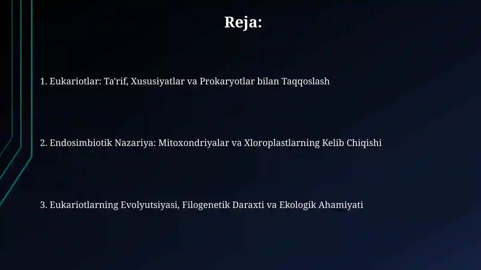 Eukariotlar va ularning kelib chiqishitoʻgʻrisidaginazariyasi 2