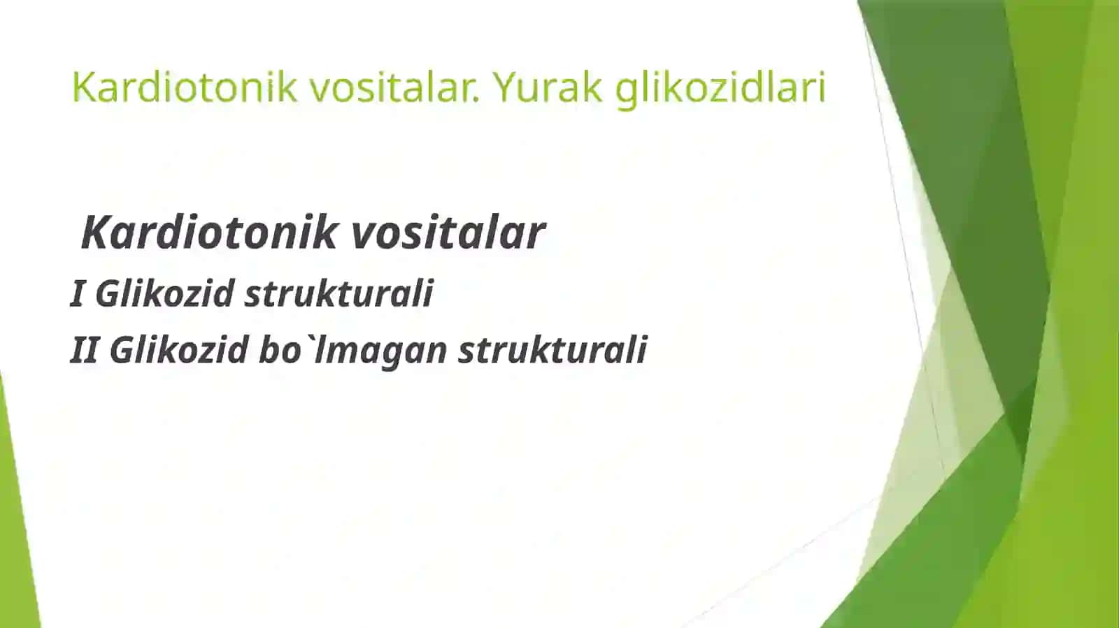 KARDIOTONIK VOSITALAR 2