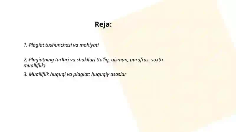 Plagiat haqida tushuncha. Antiplagiat haqida huquqiy va meʼyoriy tushuncha 2