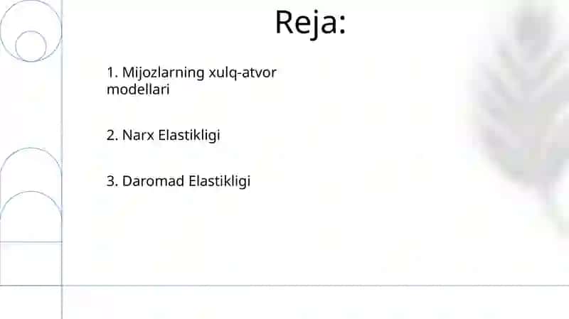 Narx va daromadlar o’zgarishining iste’molchi tanloviga ta’siri 2