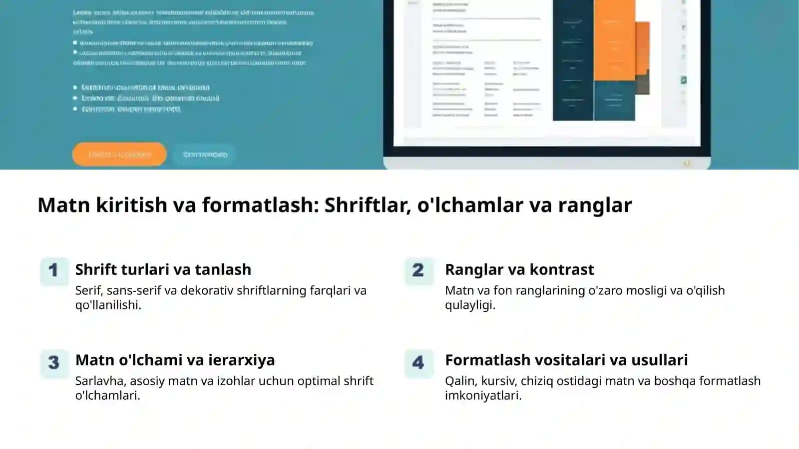 Microsoft Word: Matnli Hujjatlar Bilan Ishlash 2