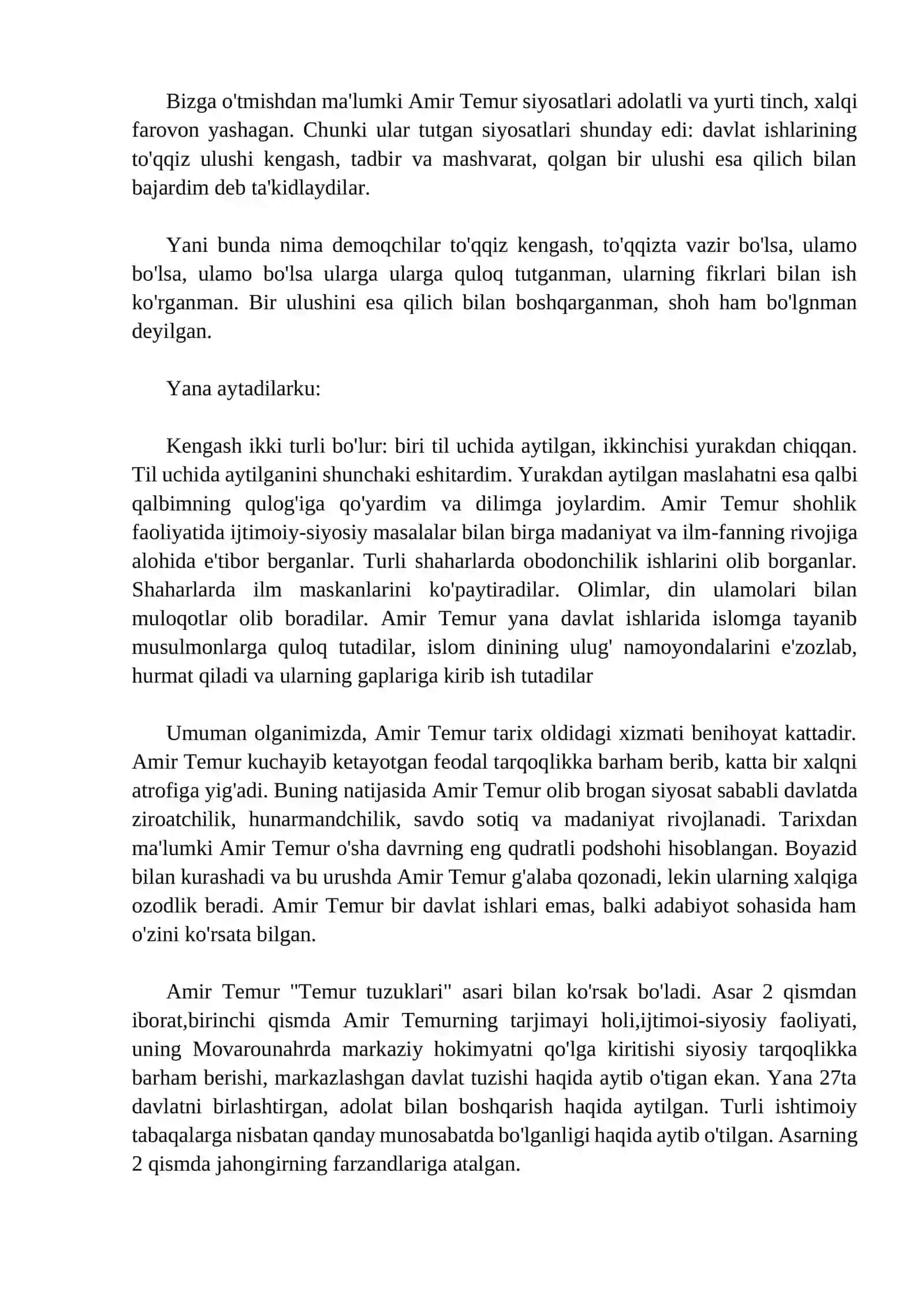 Amir Temur o'gitlarining tarbiyaviy ahamiyati 2