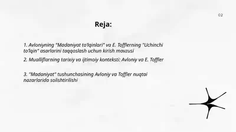 Avloniyning "Madaniyat toʻlqinlari" va E. Tofflerning "Uchinchi toʻlqin" 2