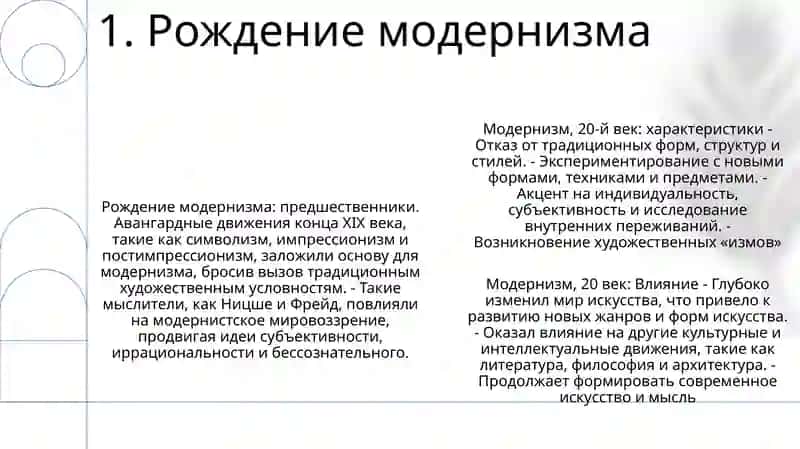 Модернизм 20Века 2