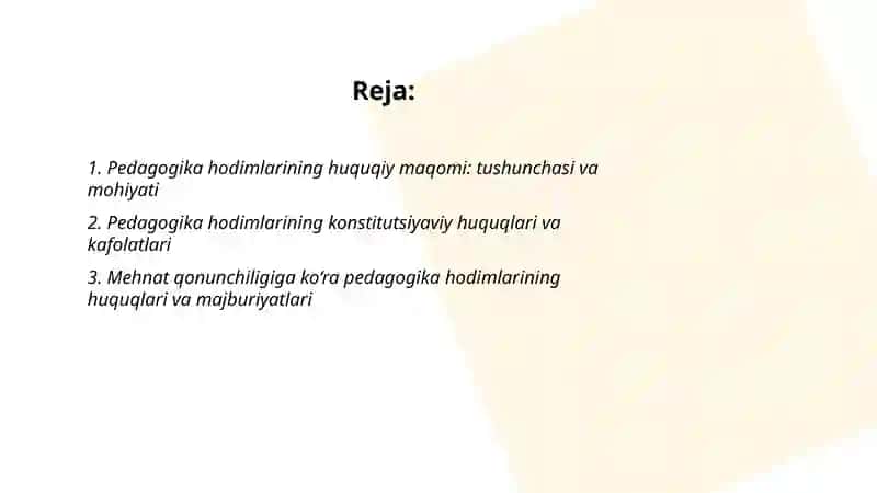 Pedagogika hodimlarining huquqiy maqomi 2