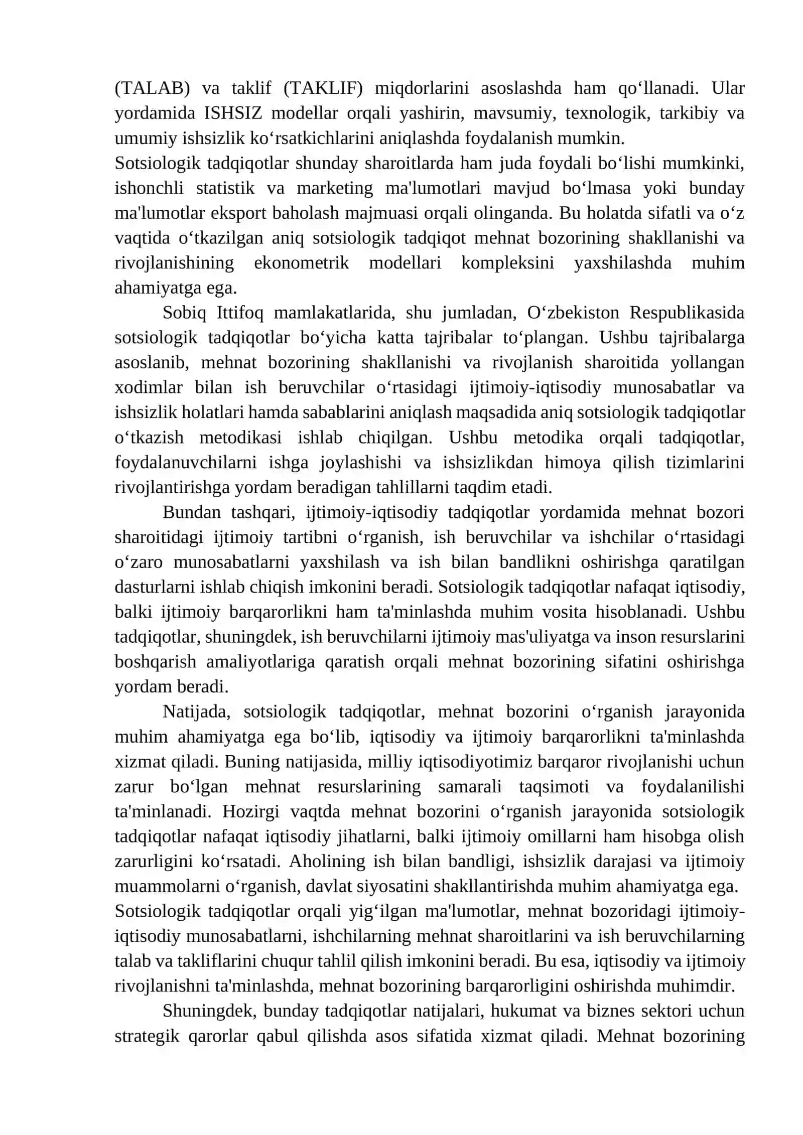 MEHNAT BOZORINING SOTSIOLOGIK TADQIQOTI 2