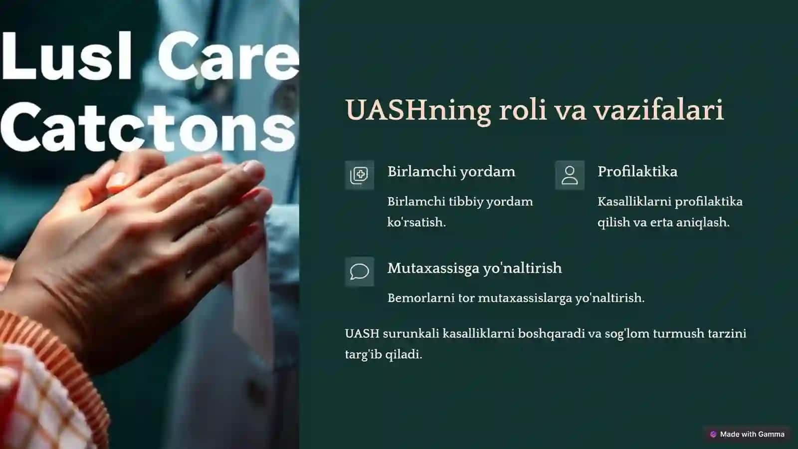Umumiy amaliyot shifokorining ishini tashkil qilish 2