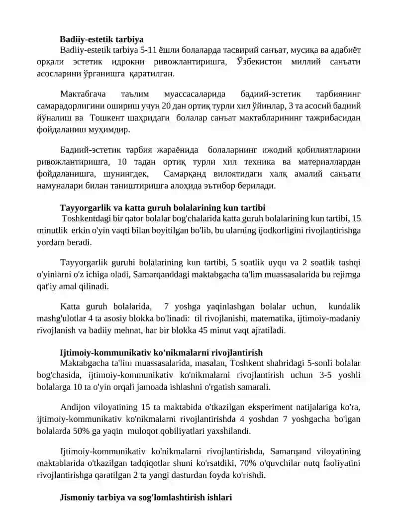 Katta va tayyorlov guruhlar hayotini tashkil etishning oziga xosligi 2