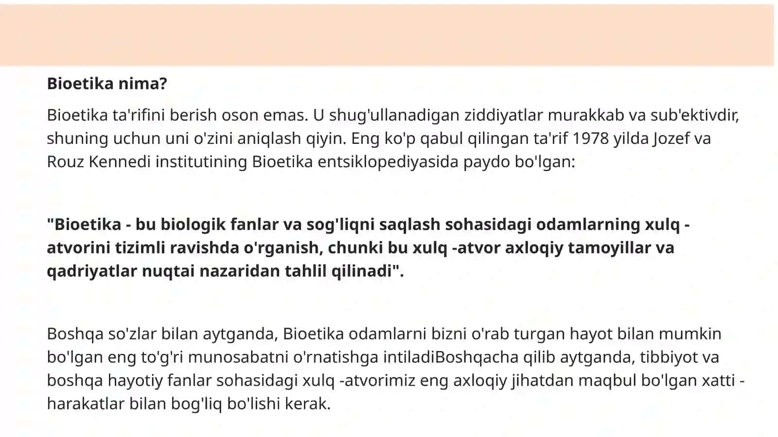 Kirish.Ijtimoiy -madaniy asos va biotibbiy etikaning nazariy asoslari 2