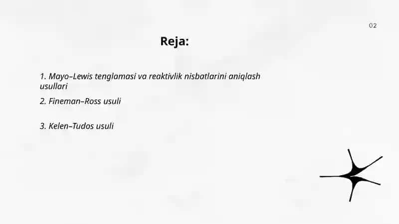 SOPOLIMERLANISH KONSTANTALARINI ANIQLASH USULLARI 2