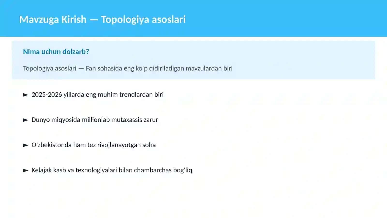 Topologiya asoslari 2