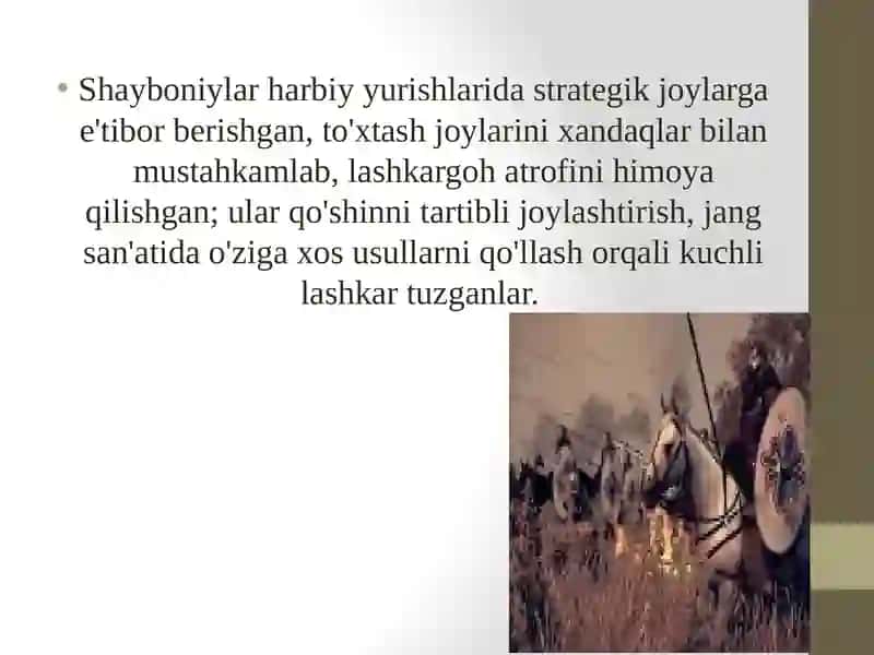 Shayboniylar harbiy yurishlar 2