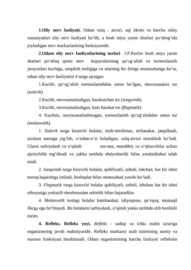 Oliy nerv faoliyati 2
