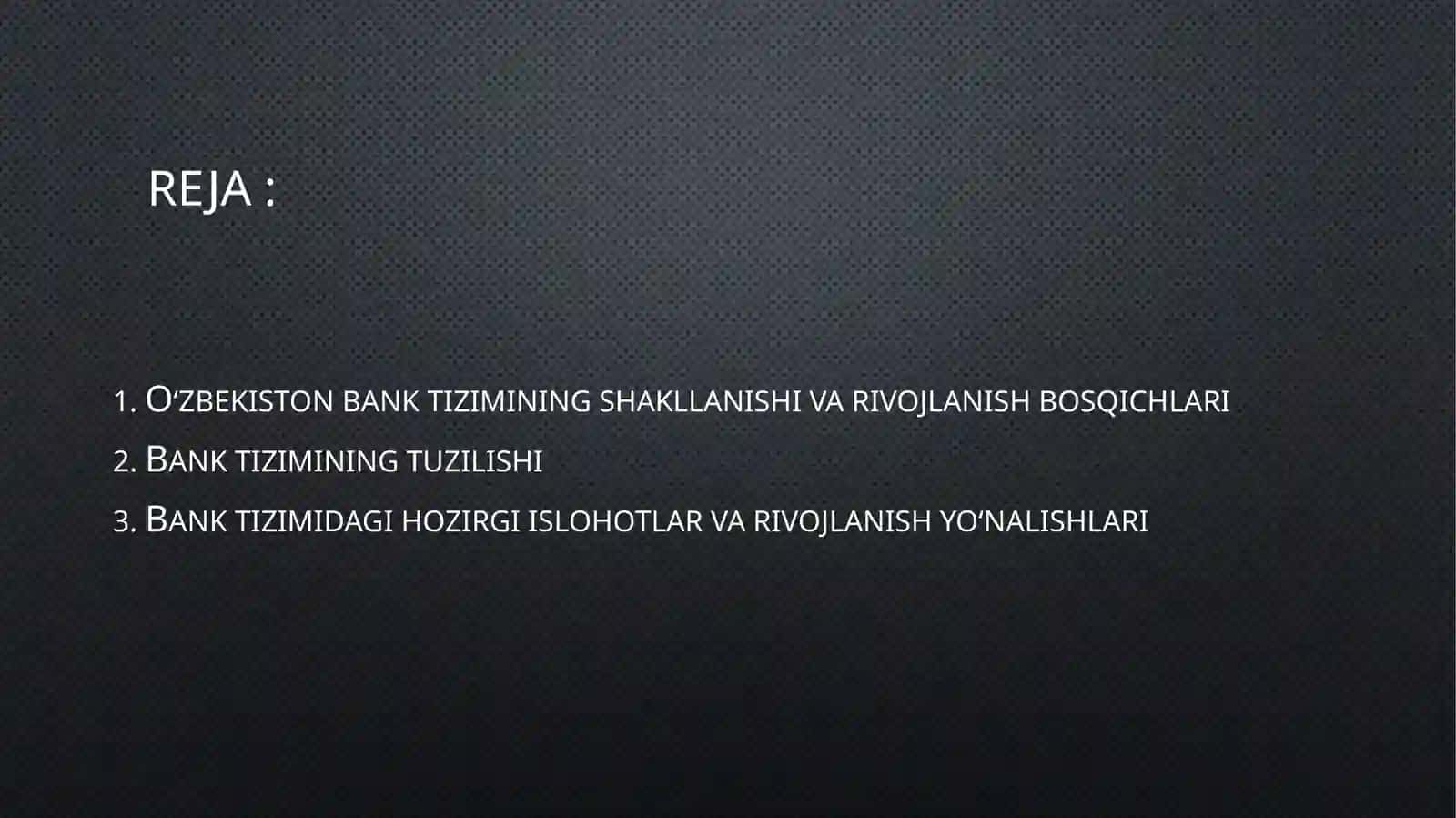 O‘zbekistonRespublikasibanktizimivauningtarkibiytuzilishi 2