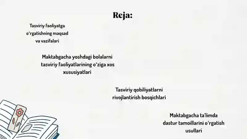 Tasviriy faoliyatga o'rgatish metodi va dasturi 2