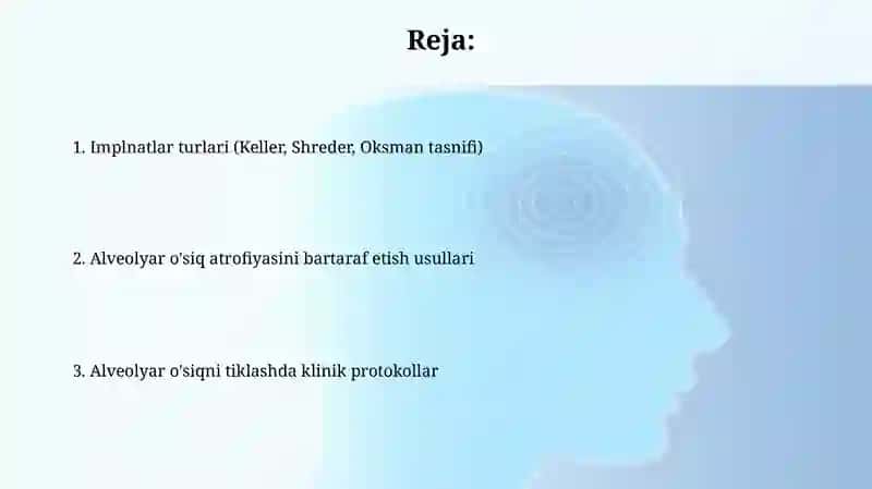 Alveolyar o'siq atrofiyasi: muammo bayoni 2
