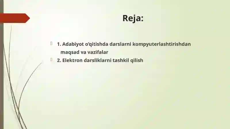 Adabiyot oʻqitishda darslarni kompyuterlashtirish 2