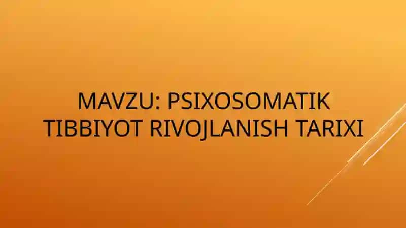 Psixosomatiktibbiyotrivojlanish tarixi 2