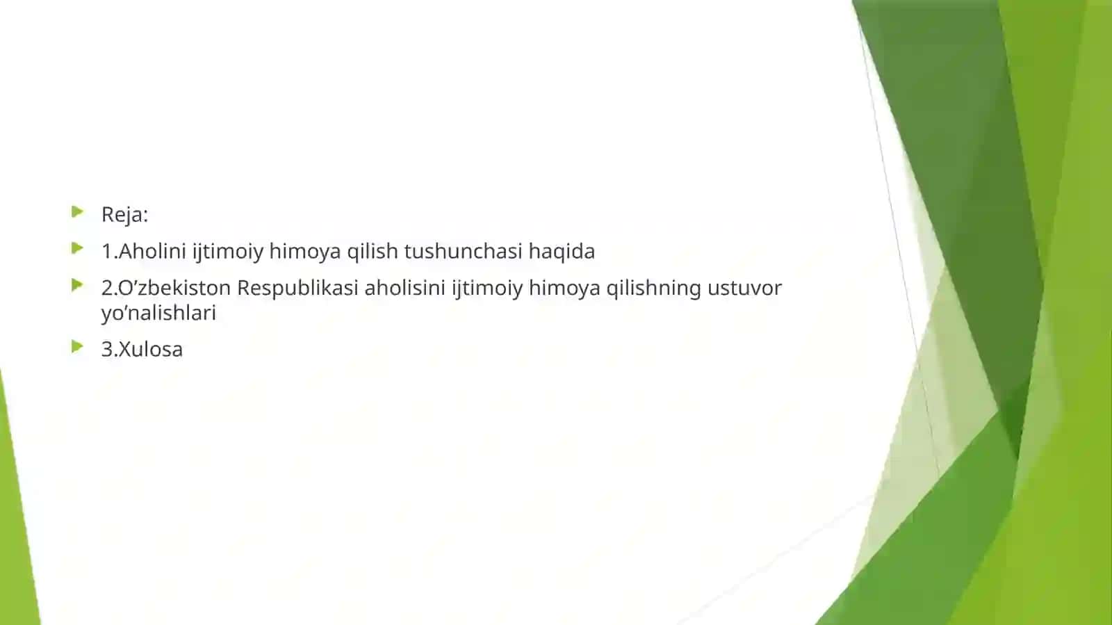 Aholini ijtimoiy himoya qilish tushunchasi, tamoyillari, yo’nalishlari 2