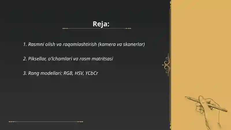 Kompyuter grafikasiTasvirlarga ishlov berish 2