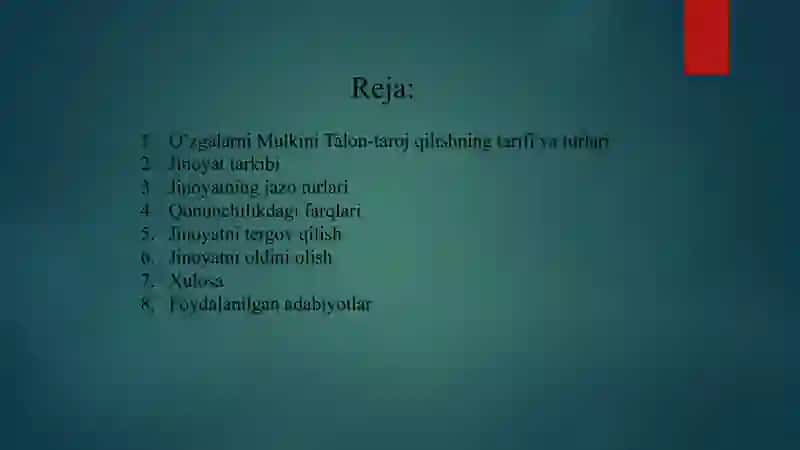 O'zbekiston va Turkiya Jinoyat Qonunchiligida O’zgalarni Mulkini Talon-Taroj Qilish Jinoyatining Qiyosiy Tahlili 2