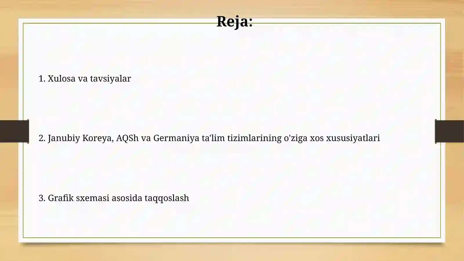 Janubiy Koreya AQSH Germaniya davlati taʼlim tizimi oʻziga xosligi grafik sxema asosida 2