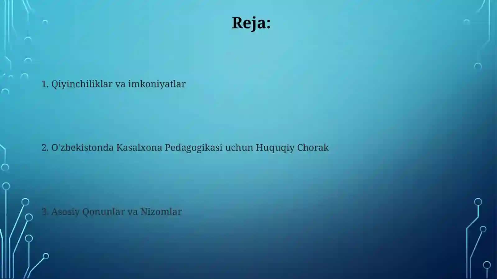 O'zbekistondagi hospital pedagogikaning me'yoriy-huquqiy bazasini tahlil qilish 2
