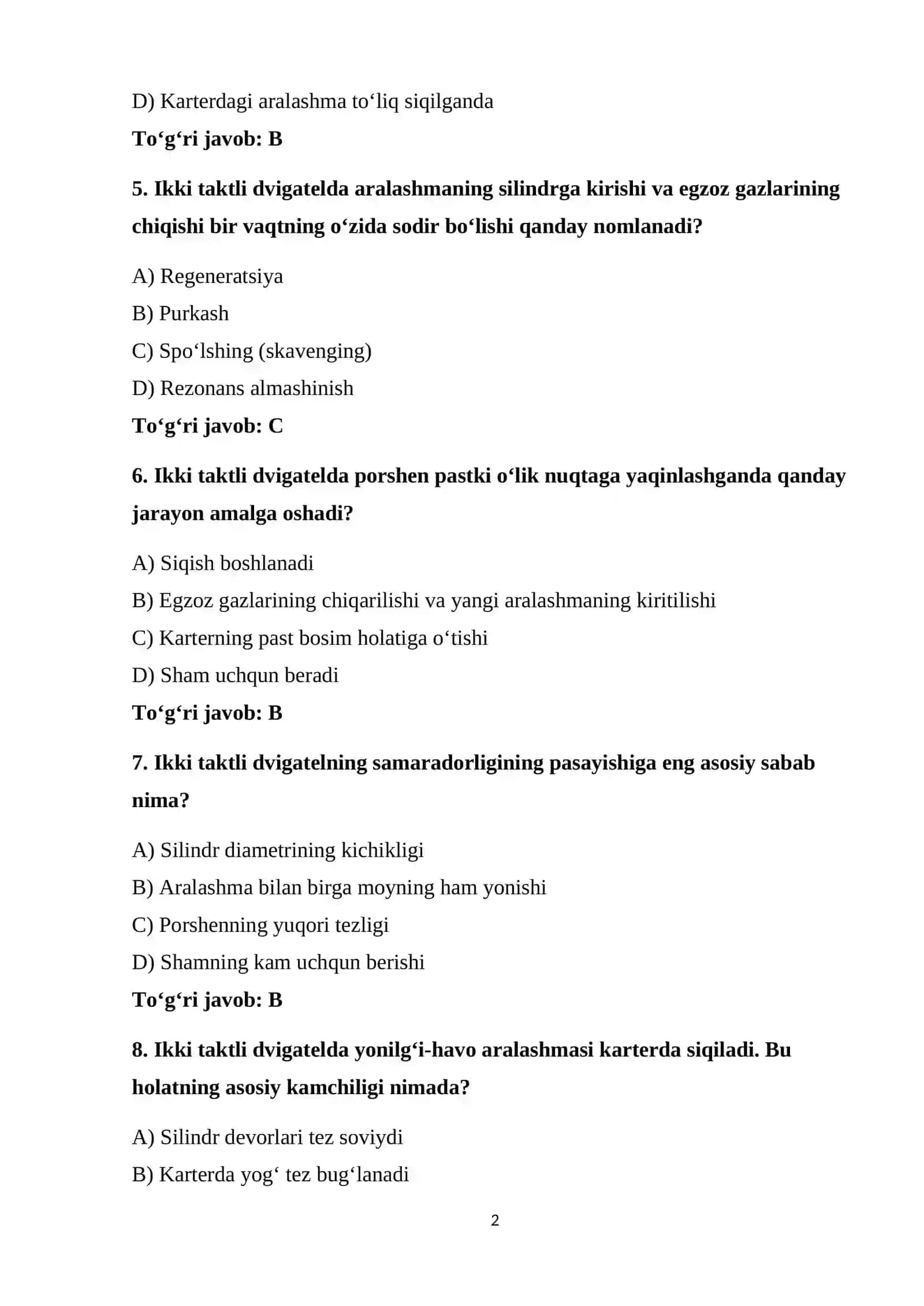 Ikki taktli dvigatelning ishlash tartibi 2