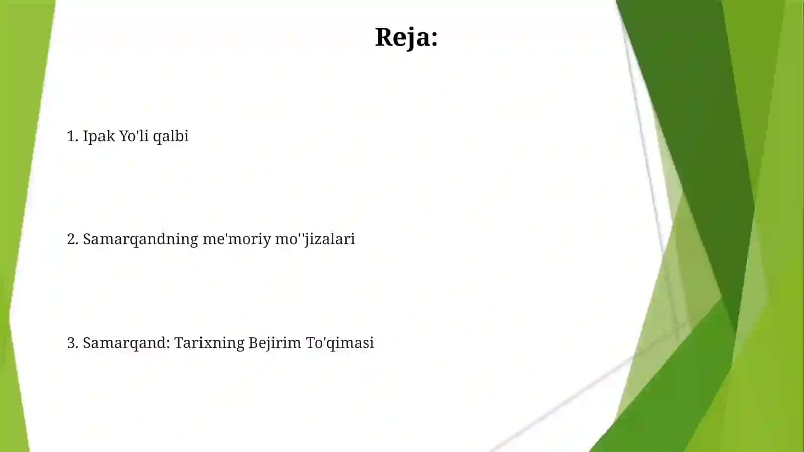 Samarqand: Tarixning Bejirim To'qimasi 2