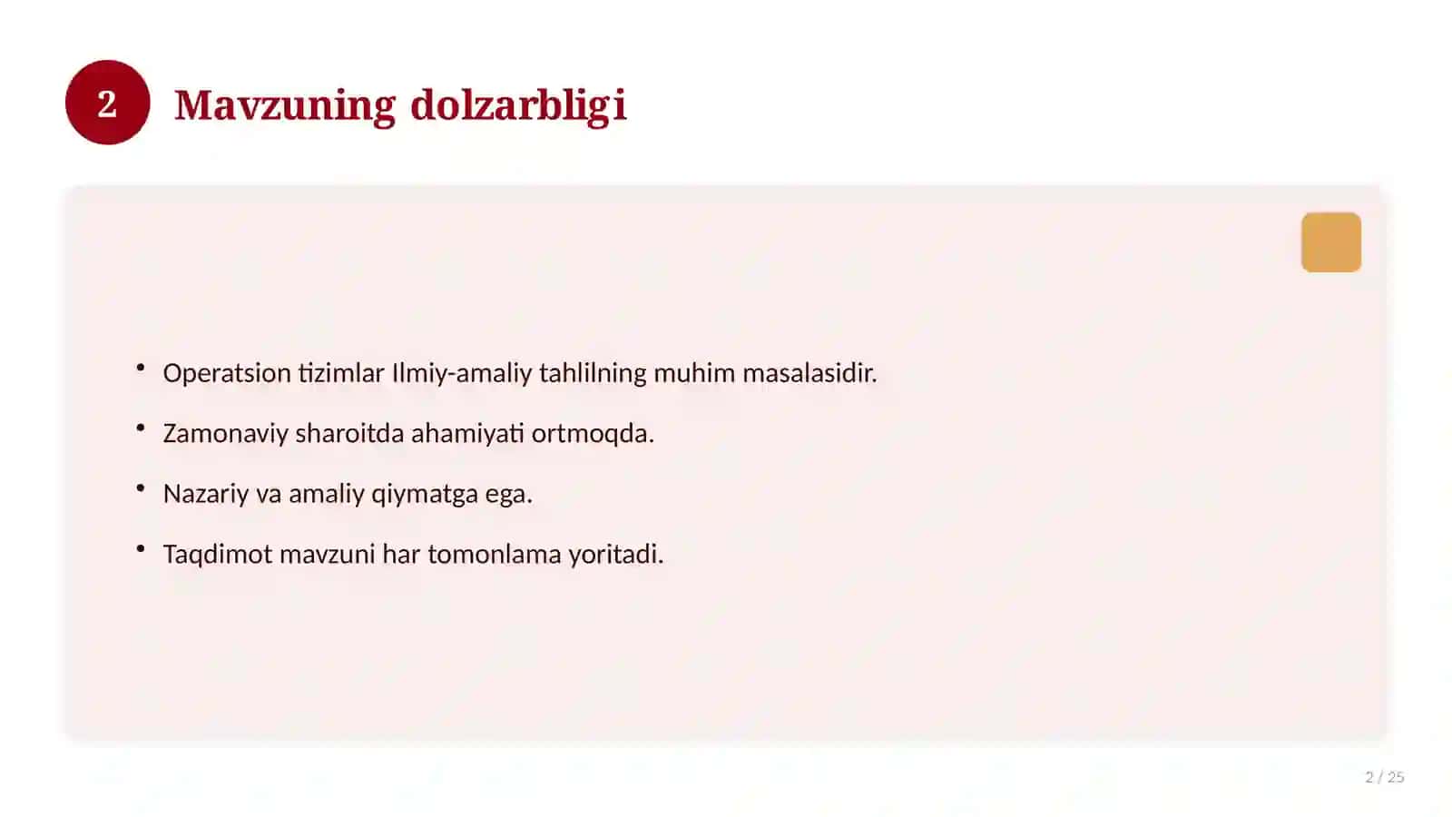Operatsion tizimlar 2