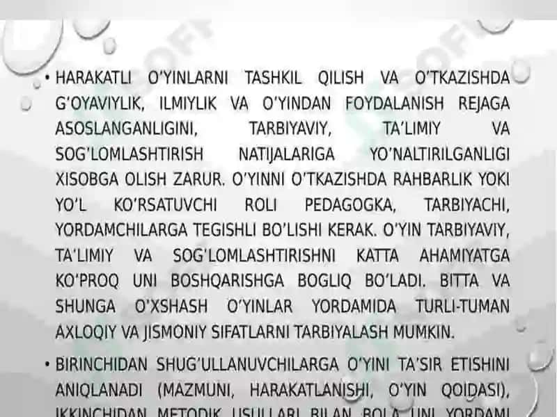 Harakatli O'yinlarni Tashkil Qilish va O'tkazishda 2