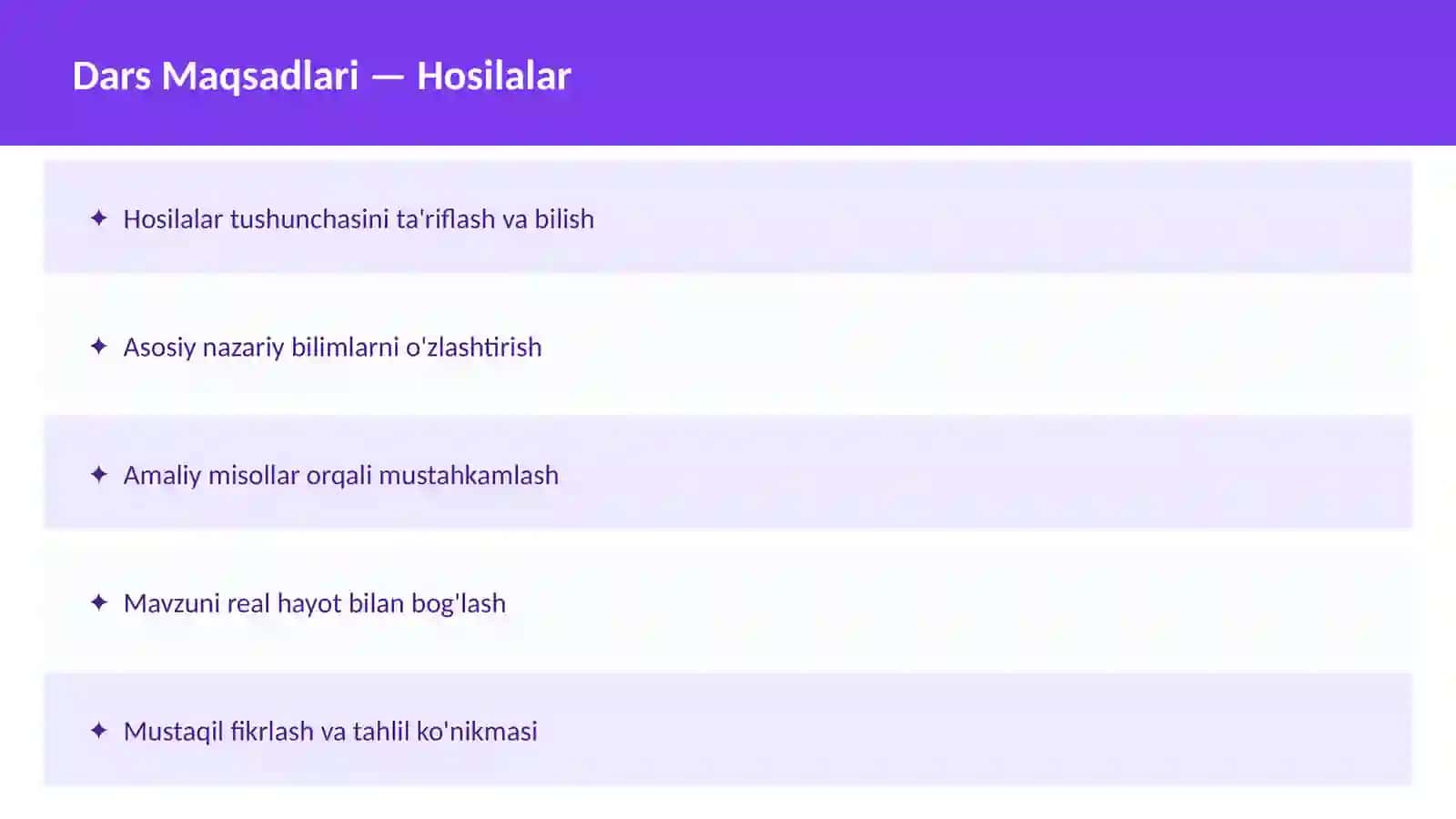 MATEMATIKA Dars ishlanma 2