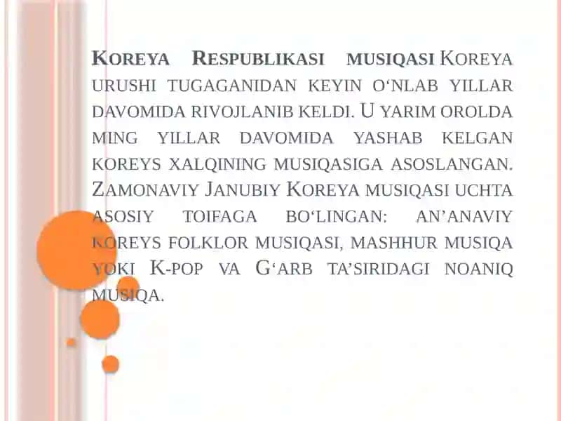 Koreya musiqa san’ati 2